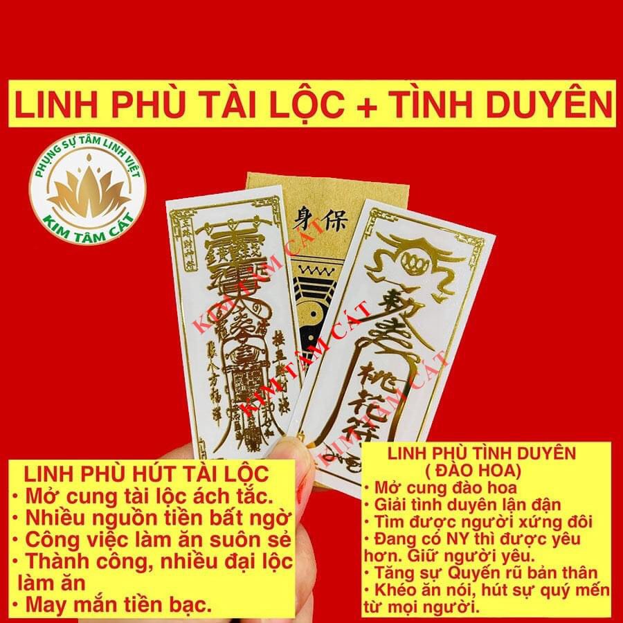 Linh phù dán điện thoại 35 mẫu bình an tài lộc để bóp ví phong thuỷ