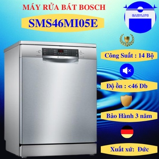 Máy rửa bát bosch sms46mi05e tích hợp 6 chương trình rửa thông minh