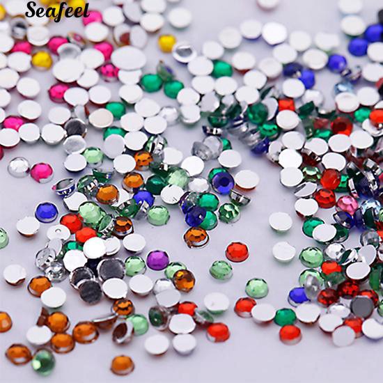 [Hàng mới về] Hộp 500 hạt đá đính móng tay 12 màu kích thước 2.0mm