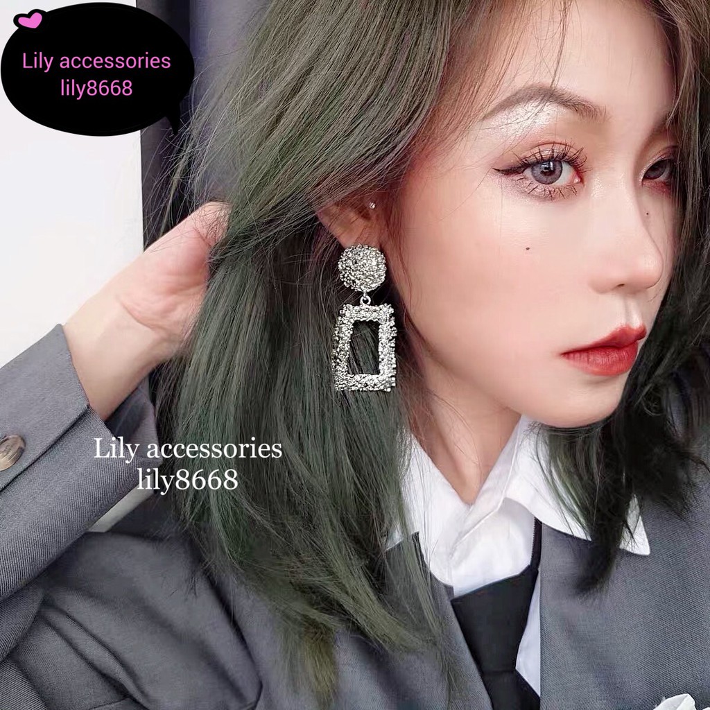 Geometric Drop Earrings khuyên tai Vintage kiểu dáng hình học