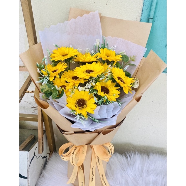 Bó hoa sáp hướng dương 11 bông tặng lễ tốt nghiệp