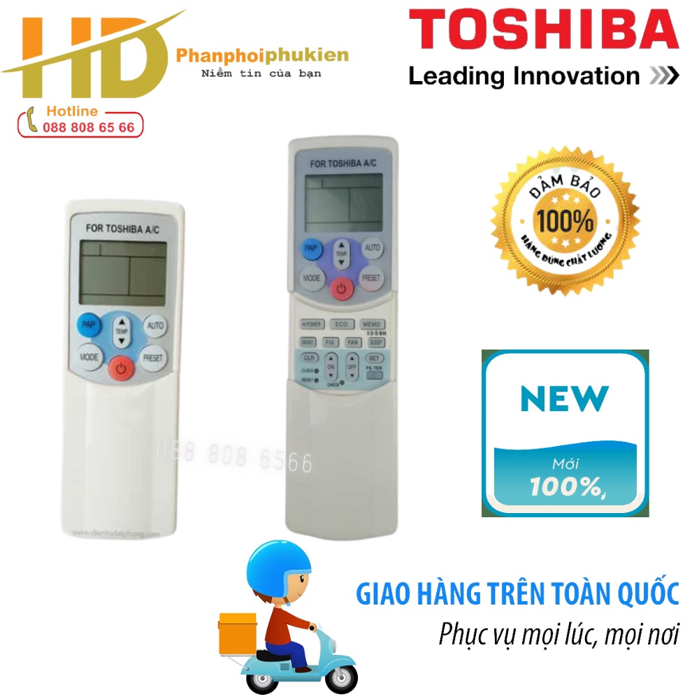 [FREESHIP 50K] REMOTE ĐIỀU KHIỂN ĐIỀU HOÀ TOSHIBA 2 CHIỀU CHẤT LƯỢNG CAO