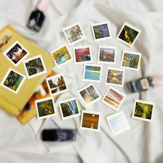 [Twins Plus] Bộ 20 sticker lomo cảnh đẹp, beautiful places dán trang trí Bullet Journal,laptop, máy tính bỏ túi, vali,..