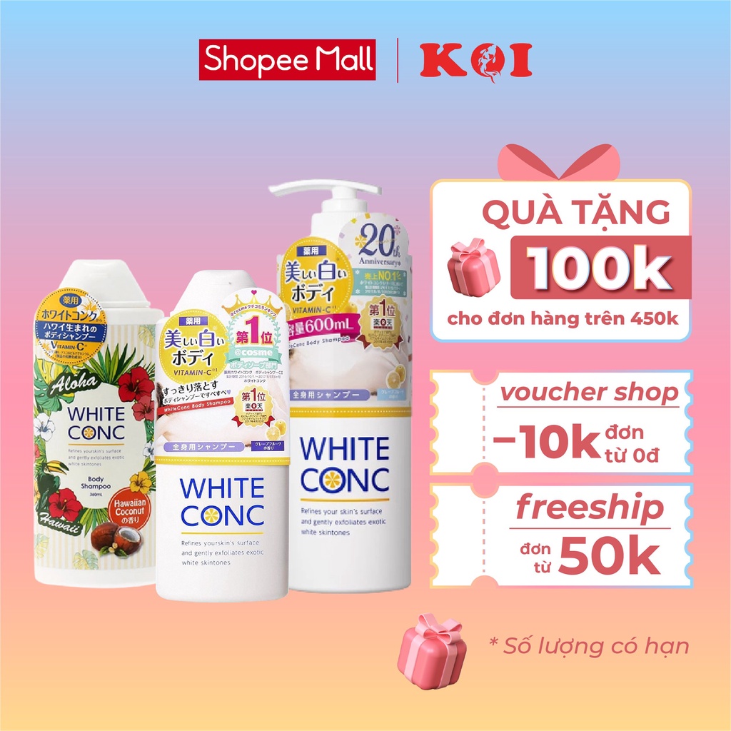 Sữa tắm trắng da toàn thân White Conc Body 360ml