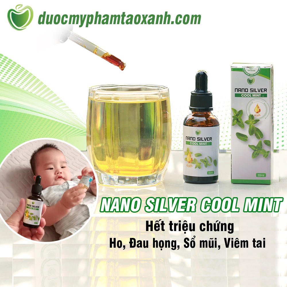 [MUA 2 TẶNG 1 QUÀ] Nước súc miệng nano bạc NANO SILVER COOL MINT  - Sát khuẩn Tai Mũi Họng