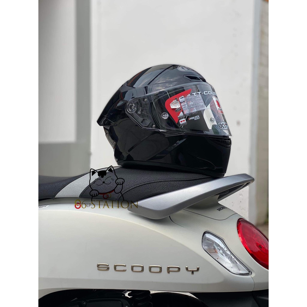 Mũ bảo hiểm fullface KYT TT Course màu đen bóng