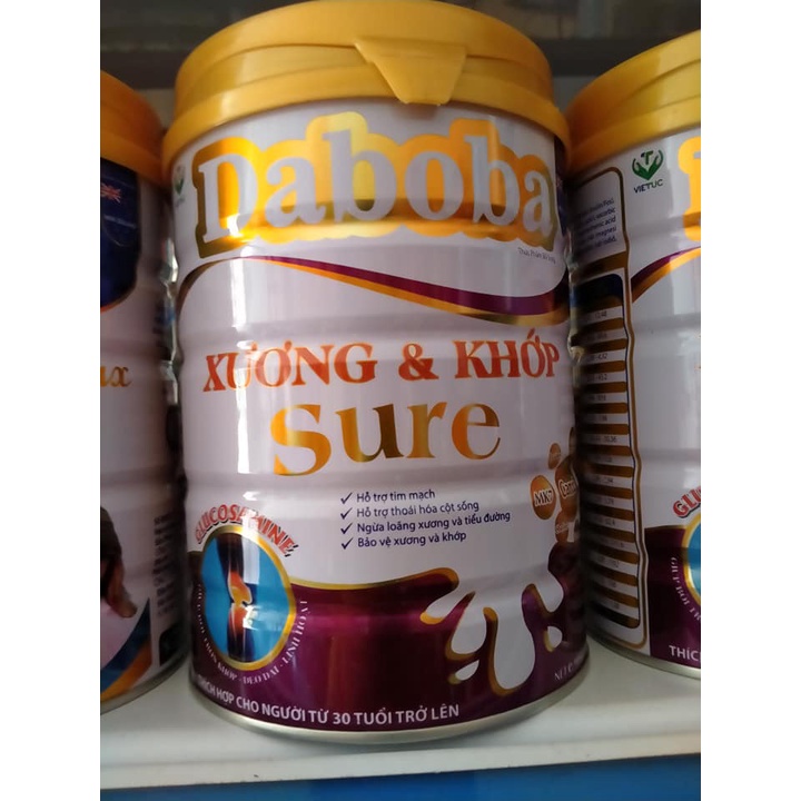 Sữa cho người xương khớp Daboba Sure 900g - Dinh dưỡng cho xương khớp chắc khỏe, dẻo dai, linh hoạt