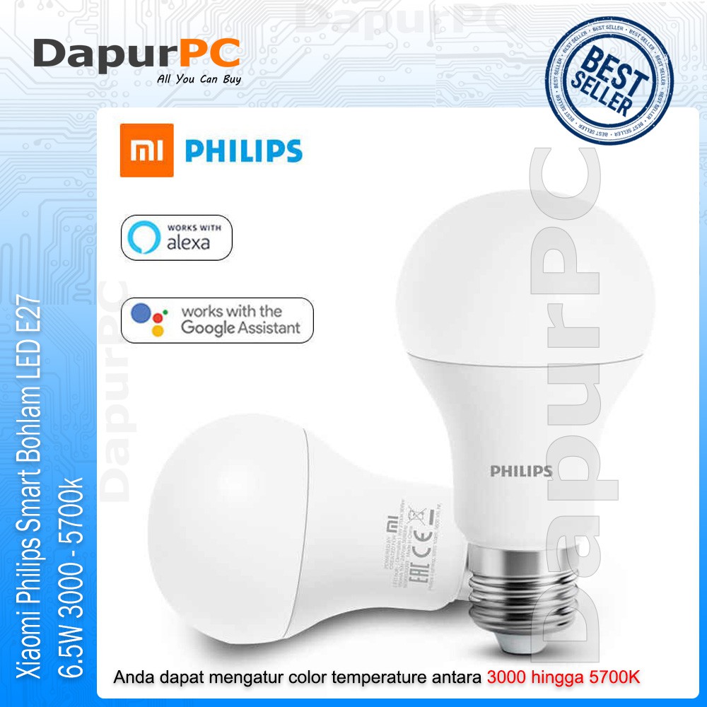 Bóng Đèn Led Thông Minh Xiaomi Philips E27 6.5w 3000-5700k