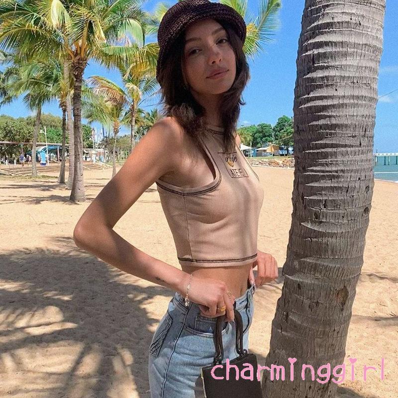 Áo Lửng Không Tay Thêu Chữ Thời Trang Cho Nữ | BigBuy360 - bigbuy360.vn