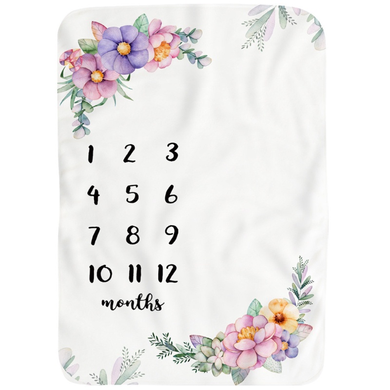 Chăn Quấn In Họa Tiết Hoa Bằng Flannel Mềm Mại Làm Phụ Kiện Chụp Ảnh Cho Bé Sơ Sinh
