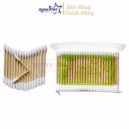 Tăm Bông Cây Trúc Bịch Aquastar Bịch 200 Que Trúc Người Lớn