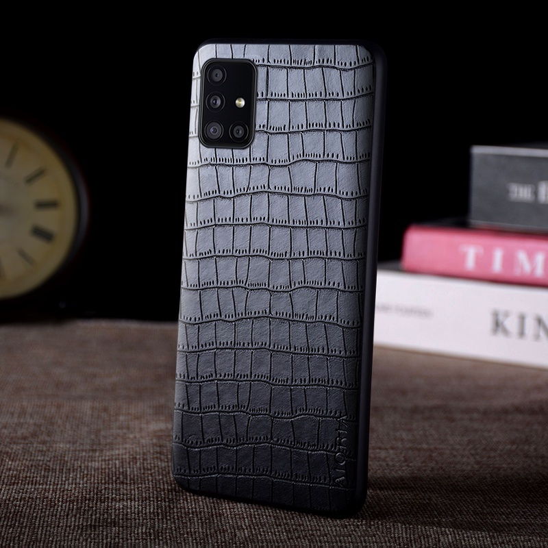 Ốp Bao Da Điện Thoại Họa Tiết Da Cá Sấu Cho samsung galaxy a71 a51 5g 4g a02s a03s a51 a71 5g 4g Ốp