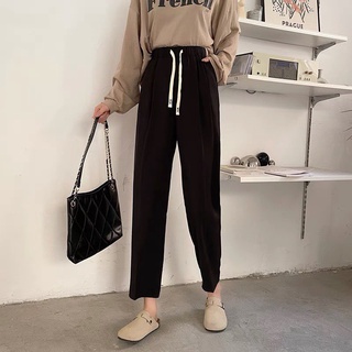 Quần Baggy Nữ Cạp Thun Vải Ruby Dày Dặn m836