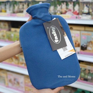 Túi chườm Fashy nhập khẩu Đức size 2L bọc len xốp màu xanh - túi chườm nóng lạnh - túi chườm bụng kinh