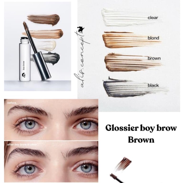 Gel chuốt lông mày Boy Brow màu của Glossier