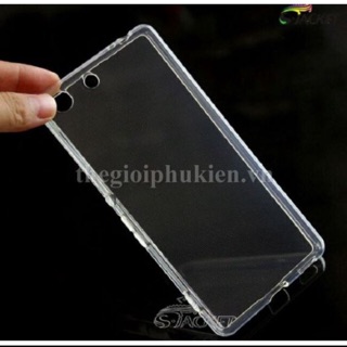 Ốp lưng dẻo silicon trong suốt cho sony M5