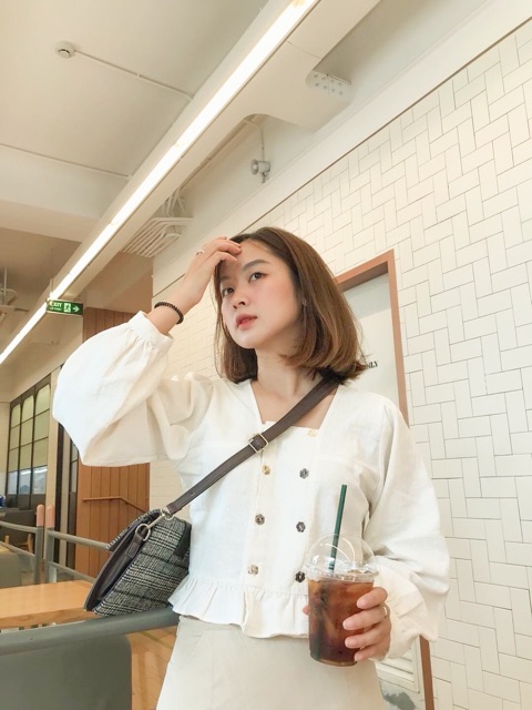 Áo sơ mi kiểu 2 hàng nút Olivia Linen Shirt