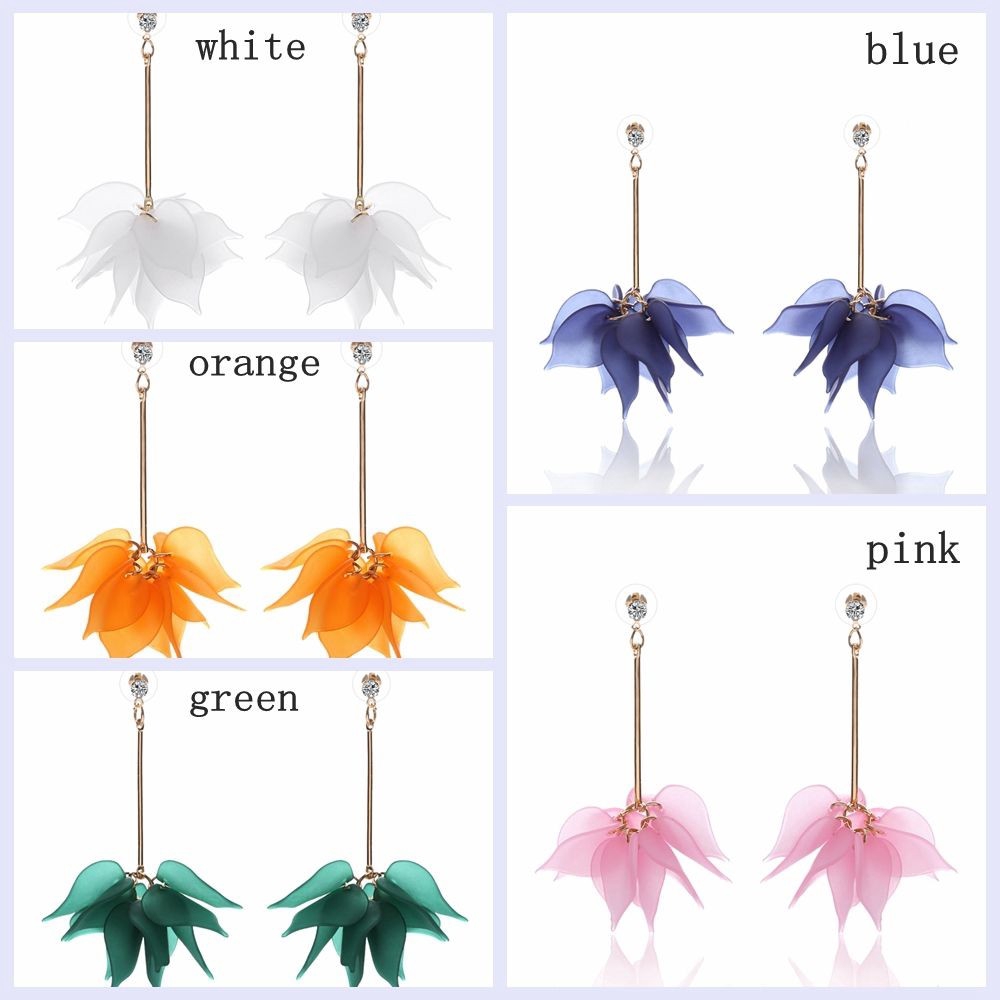 Đôi bông tai hình cánh hoa thời trang nữ tính