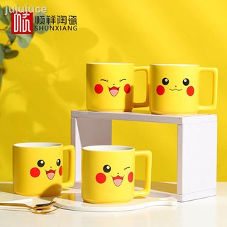 Cốc Uống Nước Thẳng In Hình Pikachu Pokemon Dễ Thương