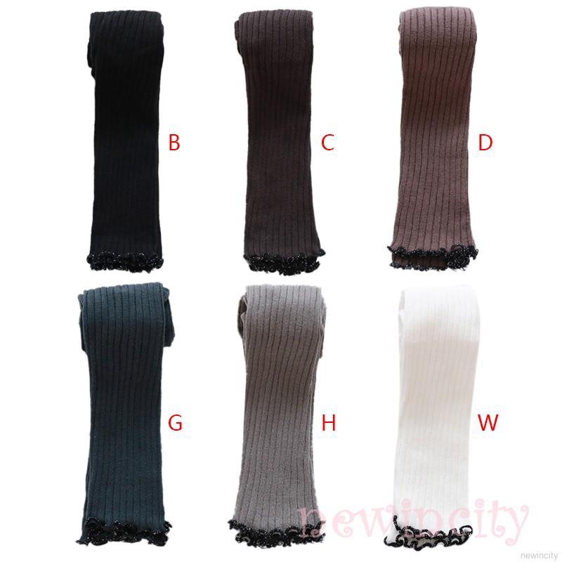 Quần legging dài phối viền ren phong cách Hàn Quốc thời trang xinh xắn cho bé gái