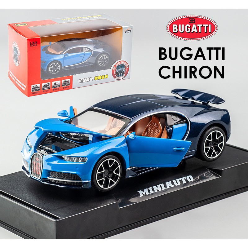 Xe Bugatti Chiron chính hãng Miniauto tỉ lệ 1:32, đế trưng bày sang chảnh