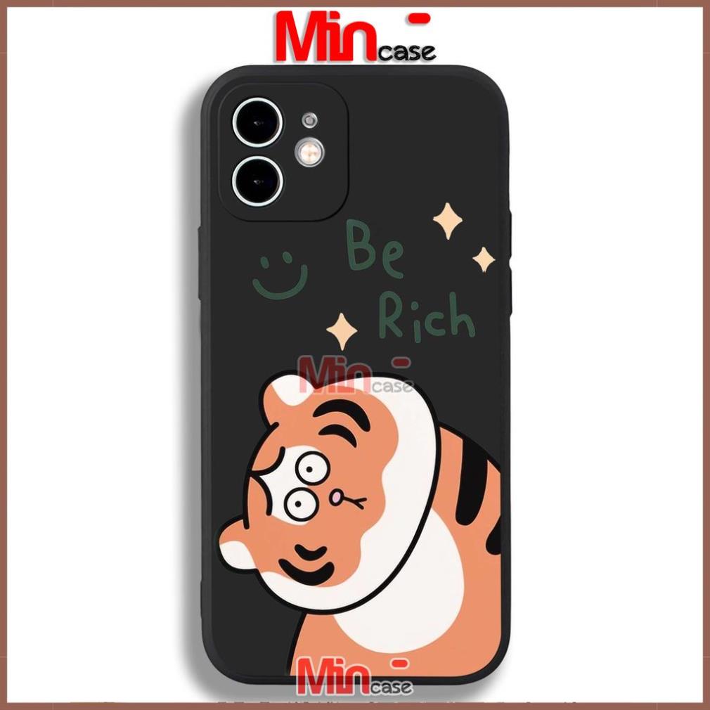 Ốp lưng iPhone Hổ cute cạnh viền vuông silicon mềm dẻo bảo vệ camera cho iphone 6/6s/7/8/X/XS/XR/11/12/13 Pro Plus Max