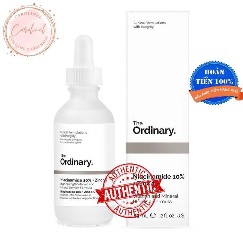 Serum the ordinary niacinamide 10% + zinc 1% tinh chất giảm mụn thu nhỏ lỗ chân lông làm đều màu da 30ml