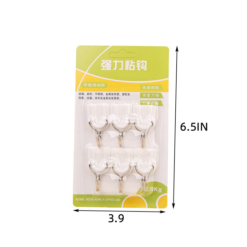 Set 6 Móc Treo Đồ Dùng Dán Tường Tiện Lợi