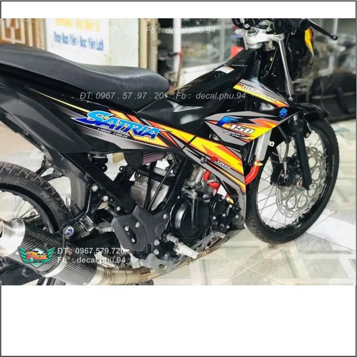 Tem Rời Satria đen phối màu độc (C)