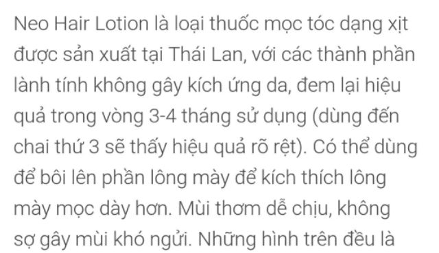 Neo hair lotion Thái Lan 120ml/ hộp