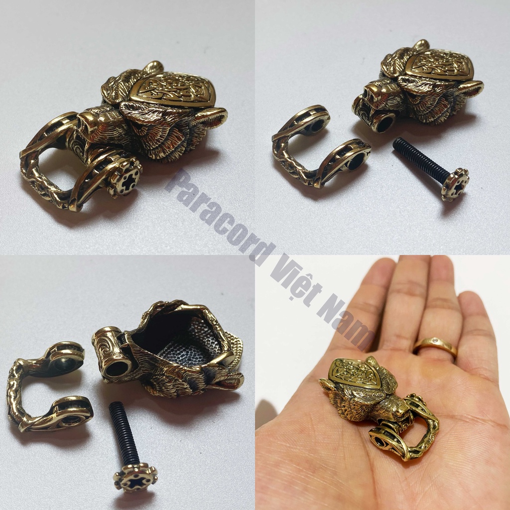 Khoá paracord đồng Siêu Phẩm đan vòng tay sinh tồn