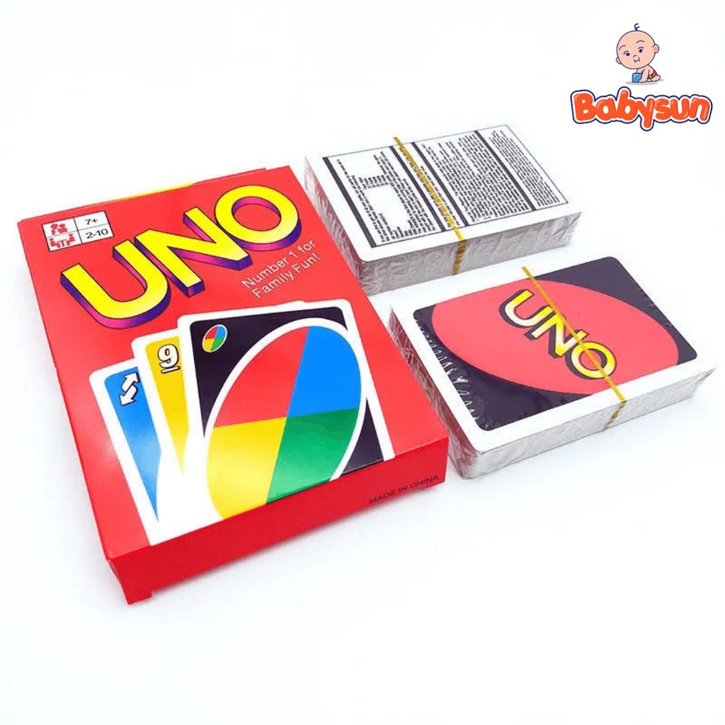 Bài Uno mở rộng 108 lá hộp giấy cao cấp Babysun giúp giải trí giảm stress