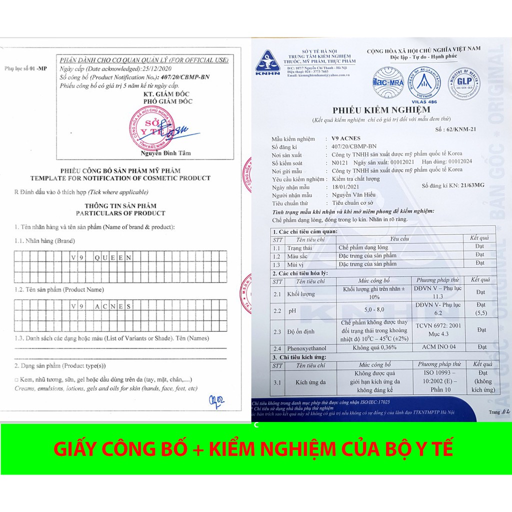 Tinh Chất Rau Má Dr V9 Acnes  - Giảm Mụn, Mờ Thâm 5 Ngày 20ml V9QUEEN | BigBuy360 - bigbuy360.vn