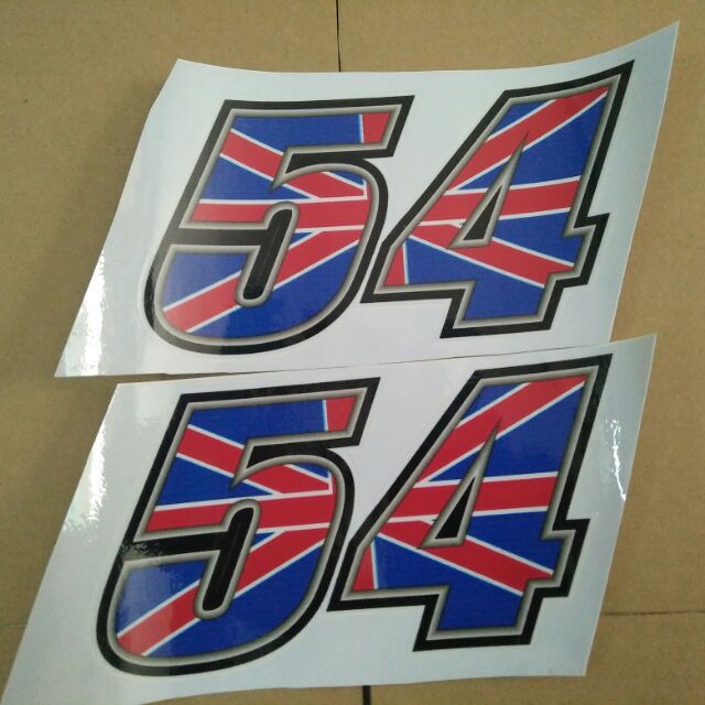 Bộ tem chữ 54 màu xanh cờ anh