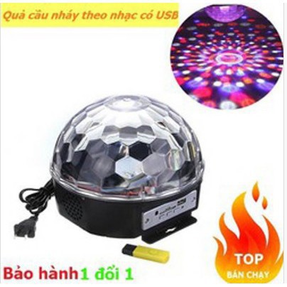 Đèn led quả cầu vũ trường xoay cảm ứng USB điều khiển bằng khiển từ xa (đủ bộ khiển, quả cầu, và USB)