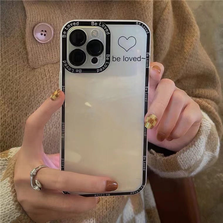 Ốp Điện Thoại TPU Mềm Hình Trái Tim Cho IPhone 13 12 Mini 11 Pro X XR XS Max SE 2020 6 6S 7 8 Plus