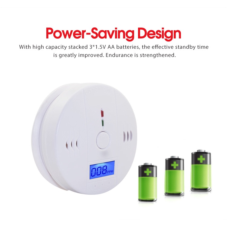 Máy Dò Thông Minh Cảm Biến Báo Động Tự Nhiên Rò Rỉ Đồng Co-Máy Hút Khói 75db Màn Hình Hiển Thị Lcd Hộ Gia Đình Làm Sạch Không Khói Flowerdance