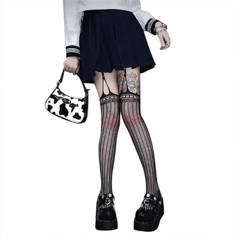 Tất lưới xuyên thấu phong cách Lolita Nhật Bản quyến rũ dành cho nữ