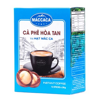 Maccaca - Cà phê Hòa Tan với hạt Mắc Ca
