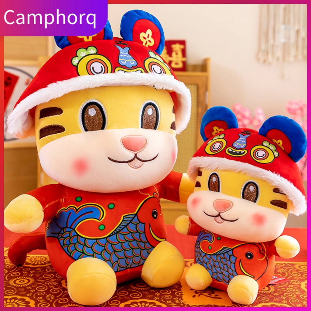 Set 10 thú nhồi bông hình hổ hoạt hình dễ thương trang trí nhà cửa