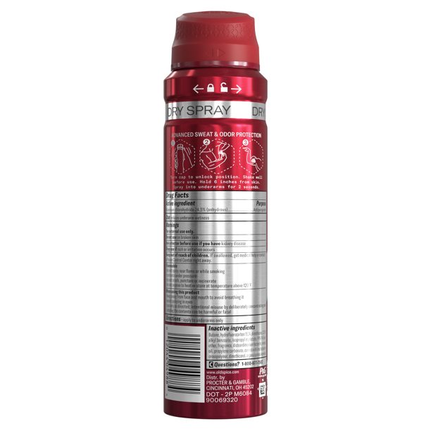 [Chuẩn AUTH] Xịt Giữ Khô Khử Mùi Old Spice Sweat Defense Pure Sport Plus Dry Spray 122Gr