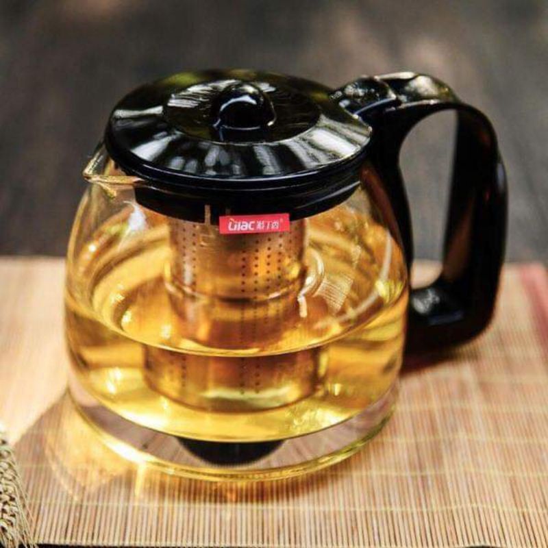 Bộ bình trà thủy tinh có lọc inox