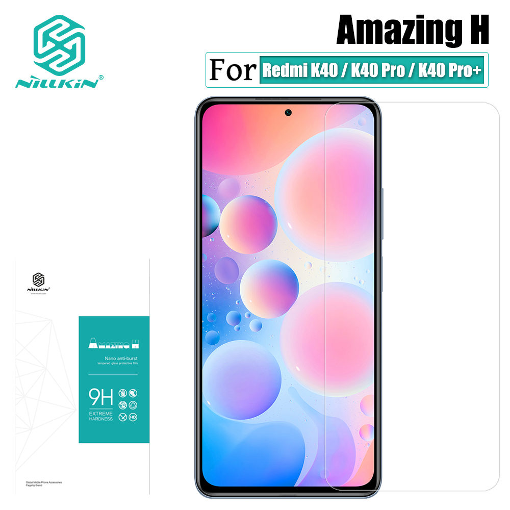 Kính Cường Lực Nillkin H Cho Xiaomi Redmi K40 / K40 Pro / K40 Pro+ 0.33mm 9H Trong Suốt Bảo Vệ Màn Hình Chống Cháy Nổ
