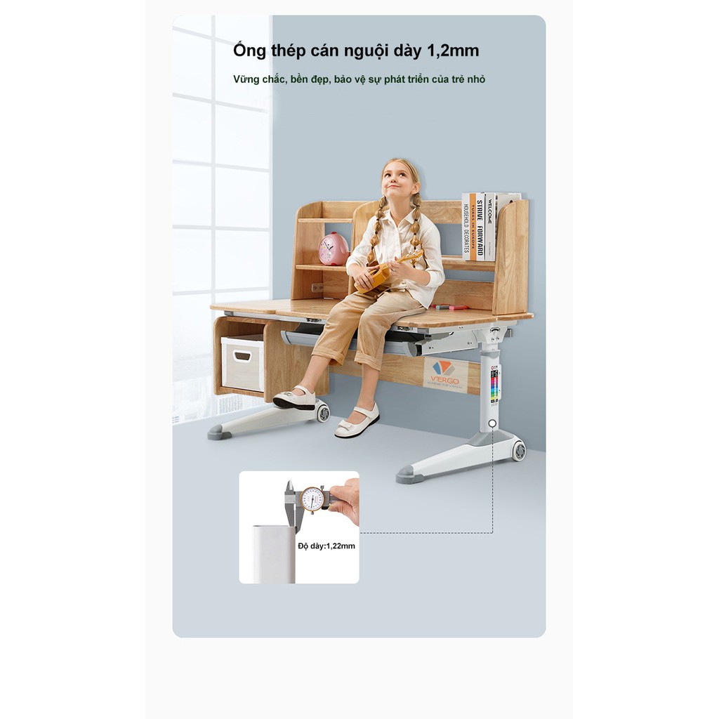 (Chính hãng cao cấp) Bàn học sinh thông minh chống gù, chống cận Sihoo H7C gỗ tự nhiên | BigBuy360 - bigbuy360.vn