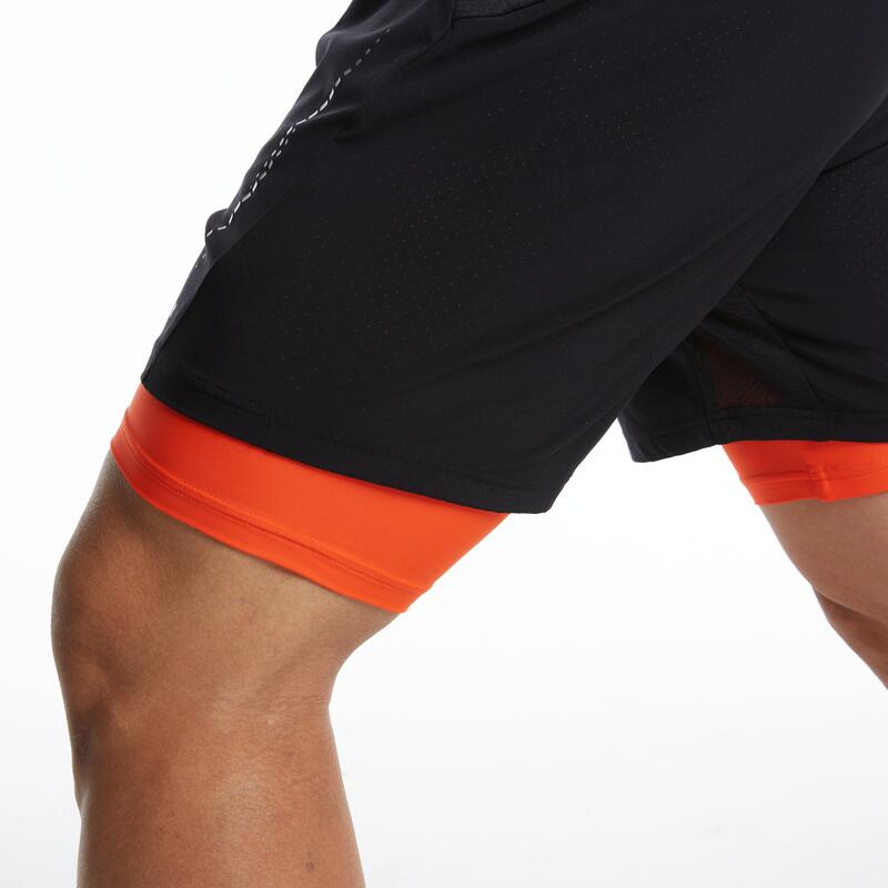 Quần short chơi cầu lông 990 cho nam - đen Decathlon Perfly