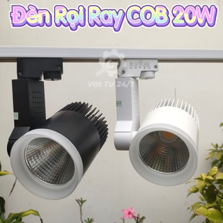 Đèn Rọi Thanh Ray đèn Led pha ray đèn chiếu điểm Spotlight chip COB 20w Trắng 6500k Vàng 4000k trang trí Decor shop