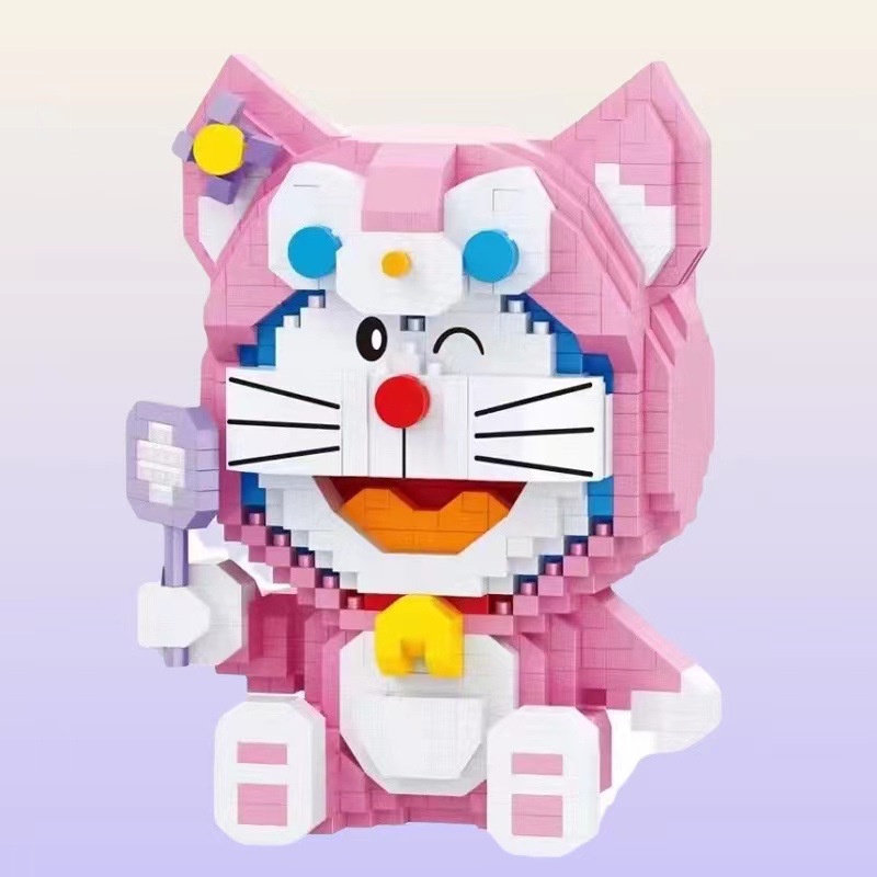 Mới Robot Mèo Dora series Bộ Đồ Chơi Lắp Ráp 25 Mảnh Ghép Cho Bé