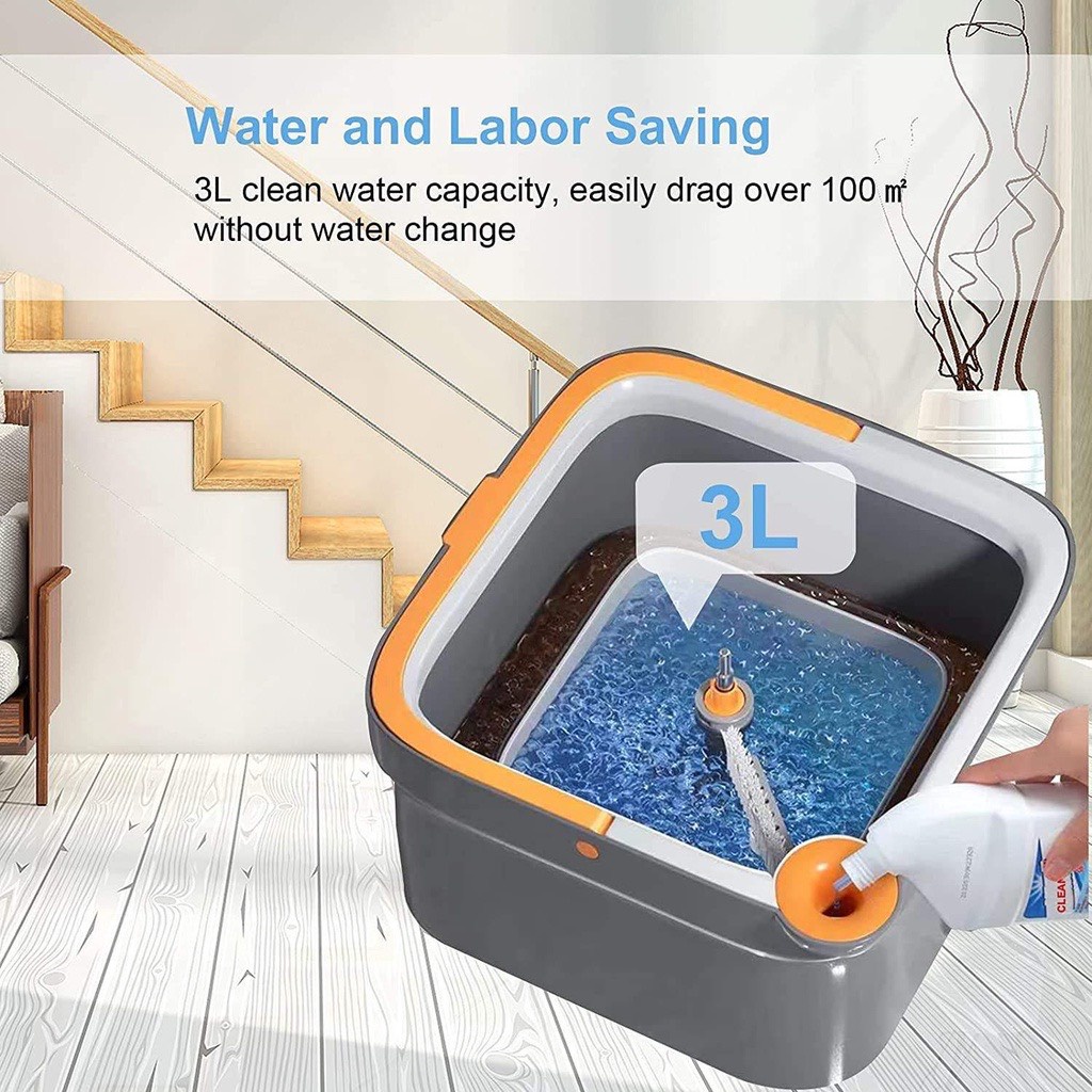 Cây lau nhà tự vắt 2 ngăn và xô Xiaomi Joybos M16 tự tách nước bẩn thông minh | Cây lau nhà Xiaomi
