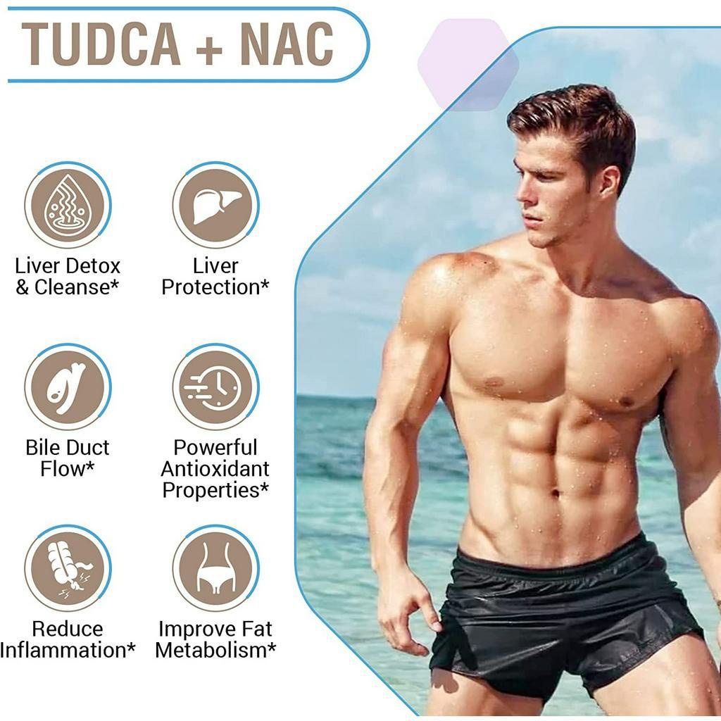 Viên TUDCA 1200mg + NAC - 60 Viên - Giải Độc Gan, Hạ Men Gan