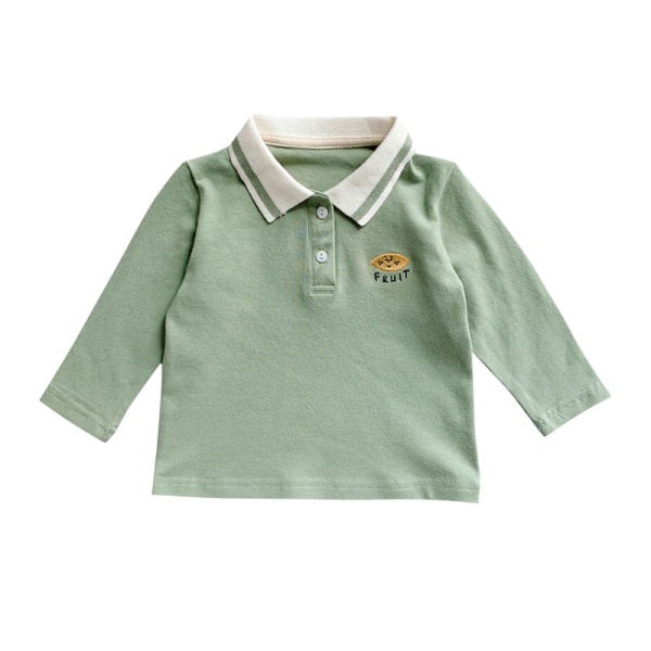 Áo polo bé trai,Áo Thun  Dài Tay Họa Tiết Thêu Hoạt Hình Thời Trang Theo Phong Cách Hàn Quốc Cho Bé Trai